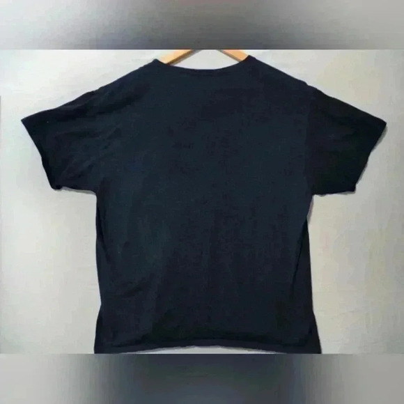 Fruit Of The Loom Sofspun Black SKELETON SURFER Graphic T-Shirt Sz L Hang Loose - Picture 4 of 5